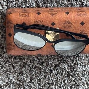 Authentic MCM Mirror Black Sunglasses with Case